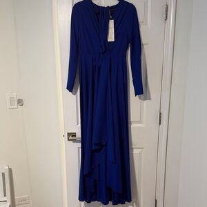 Chic Royal Blue Long Sleeve Dress